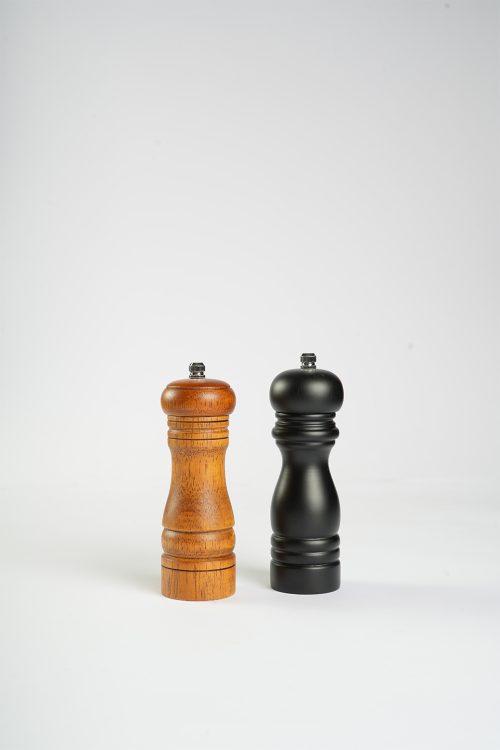 wooden pepper mill